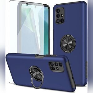 New AsUWish Case & Tempered Glass Screen Protector Cover For Samsung Galaxy M51